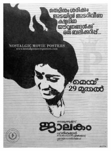 Poster of Malayalam Movie "Jalakam" released in 1987